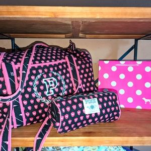 PINK Quilted tote and pouch